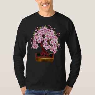 T-shirt Bonsai rose japonais cerise drôle japonais Bonsai