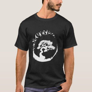 T-shirt Bonsai Tree japonais Enso Cercle Birds