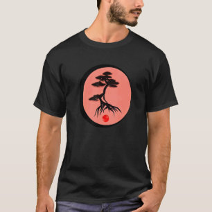 T-shirt Bonsai Tree Japonaise Calligraphie Zen Nature Mini