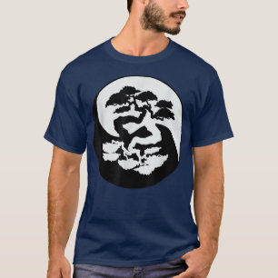 T-shirt Bonsai Tree noir et blanc japonais Zen Ying et