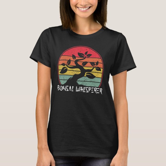 T-shirt Bonsai Whisperer Japonais Tradition Jardin Retro (Devant)