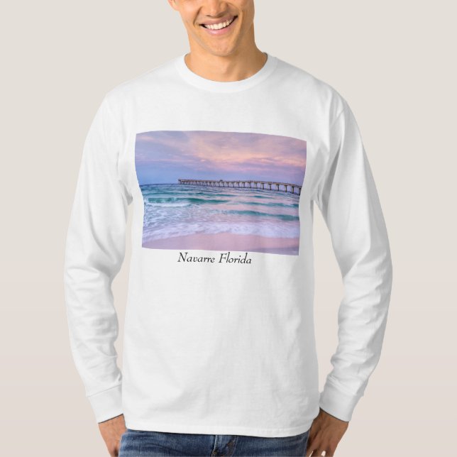 T-shirt Bonsoir Navarre Plage Quai Long Manche Chemise (Devant)