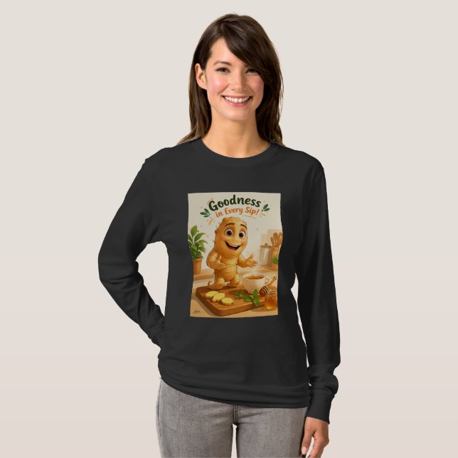 T-shirt Bonté dans chaque gorgée manches longues (Devant entier)