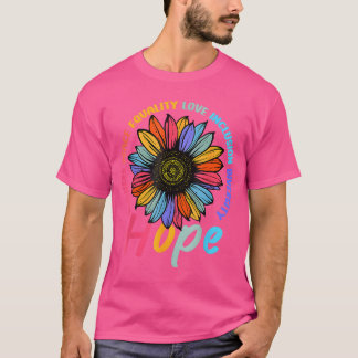 T-shirt Bonté Paix Égalité Amour Espoir Diversité Humain
