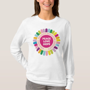 T-shirt Bonté Paix Égalité Amour Inclusion Espoir Diversit