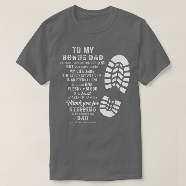 T-shirt Bonus Dad Father Day from Stepdad for Daughter Son (Design devant)