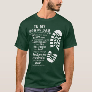 T-shirt Bonus Dad Fathers Day from Stepdad for Daughter So
