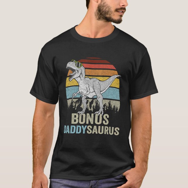 T-shirt Bonus Daddysaurus Rex Daddy Saurus Dino Stepdad Di (Devant)