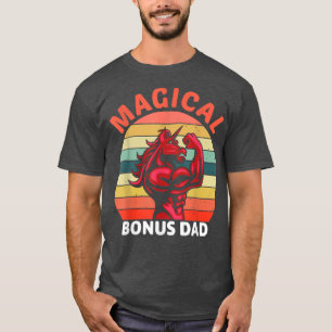 T-shirt Bonus magique Papa Fier Stepfather fort Unicorn