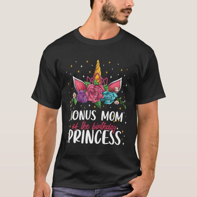 T-shirt Bonus Maman De La Princesse Unicorn Anniversaire P (Devant)