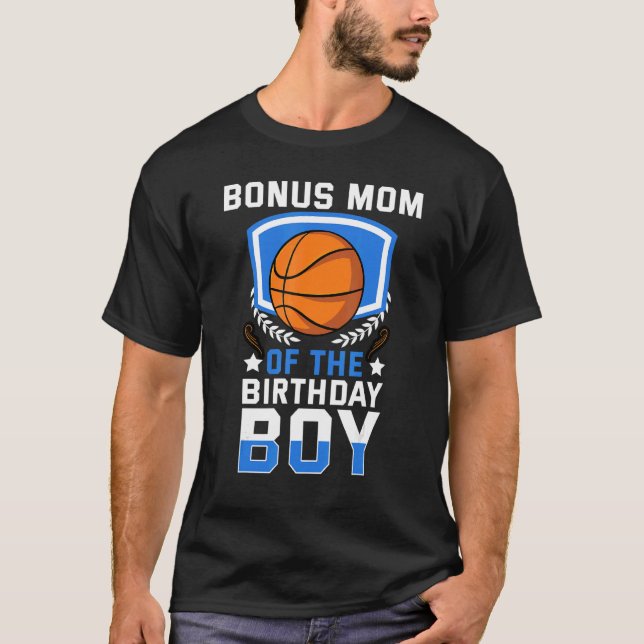 T-shirt Bonus Maman De L'Anniversaire Boy Basketball Famil (Devant)