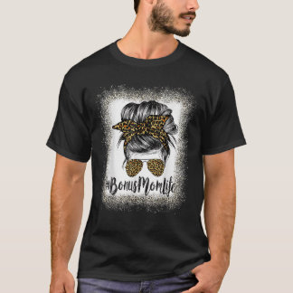 T-shirt Bonus Maman Vie Cheveux Bandana Lunettes Léopard M