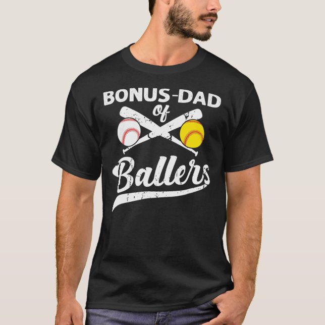 T-shirt Bonus Papa de Ballers Bonus Papa de Baseball (Devant)