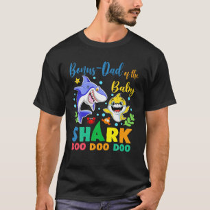 T-shirt Bonus-Papa De L'Anniversaire Garçon Requin Bleu J