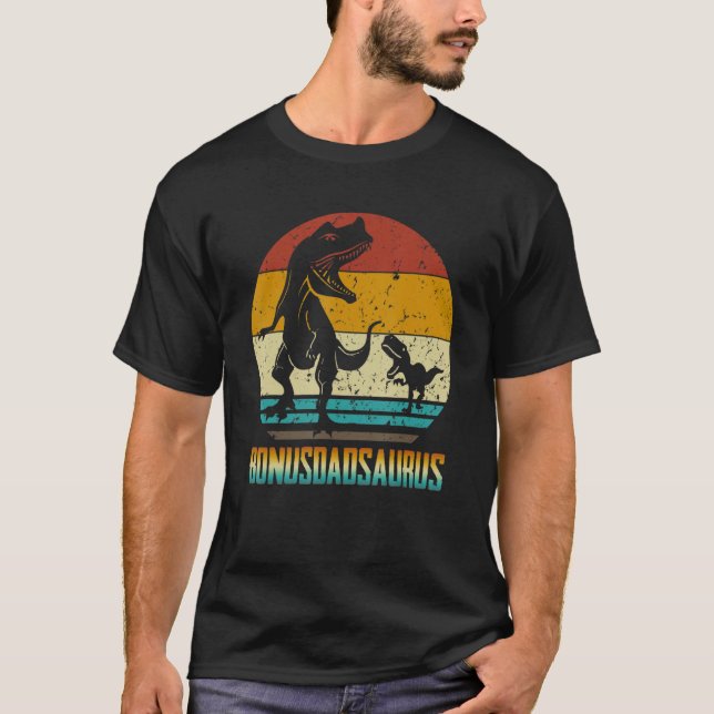 T-shirt Bonusdadsaurus Bonus Papa Saurus T Rex Dinosaure G (Devant)