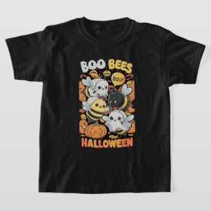 T-shirt Boo Abeilles Mignons Fantômes et Citrouilles d'Hal
