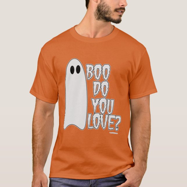 T-shirt Boo Aimez-Vous Halloween Slogan Dark (Devant)