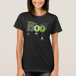 T-shirt Boo Avec Araignées Et Sorcière Casquette Halloween