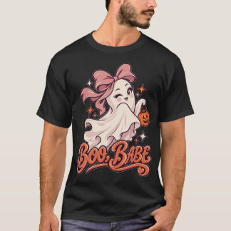 T-shirt Boo Babe Fantôme Rose Halloween