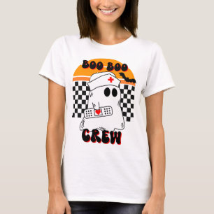 T-shirt Boo Boo Crew Funny Nurse Ghost Halloween