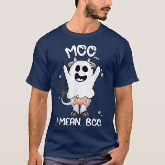 T-shirt Boo Boo Crew Ghost Cow Moo Je veux dire Boo Farmer