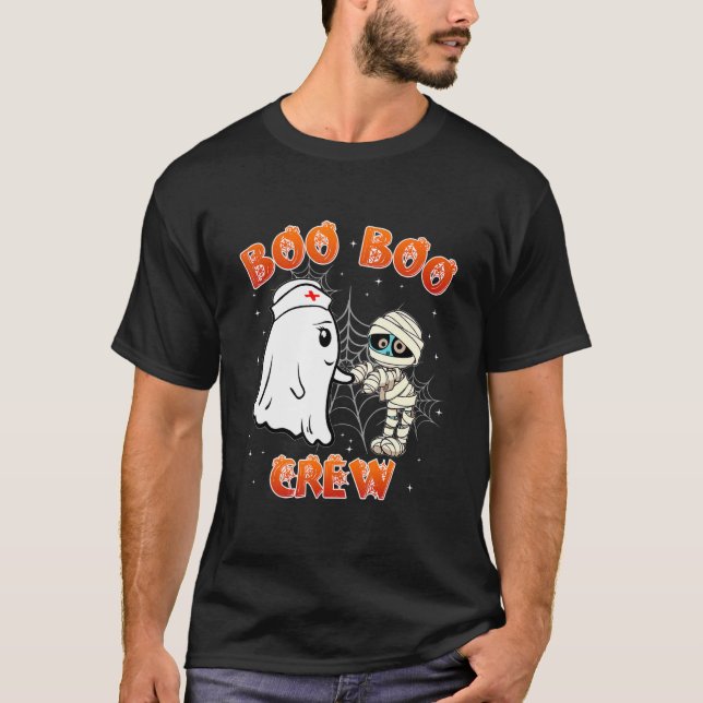 T-shirt Boo Boo Crew Ghost Doctor Paramedic EMT Nurse Hall (Devant)