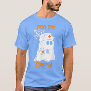 T-shirt Boo Boo Crew Ghost Nurse Halloween Nursing Rn Wome