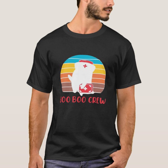 T-shirt Boo Boo Crew Nurse Funny Ghost Halloween Classic T (Devant)