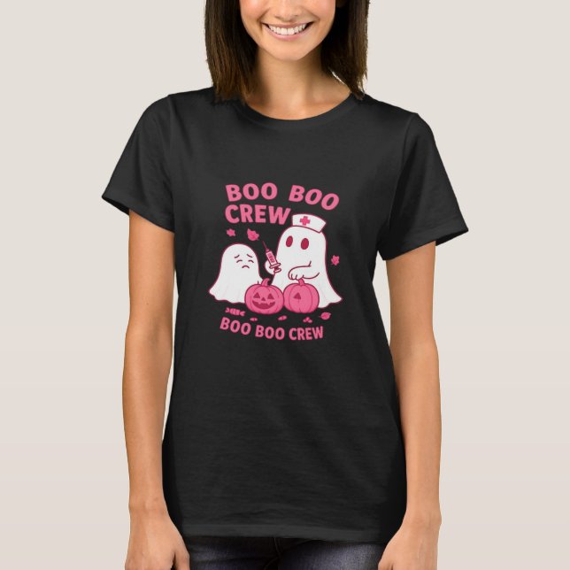 T-shirt Boo Boo Crew Nurse Funny Halloween Ghost Nurse Gir (Devant)