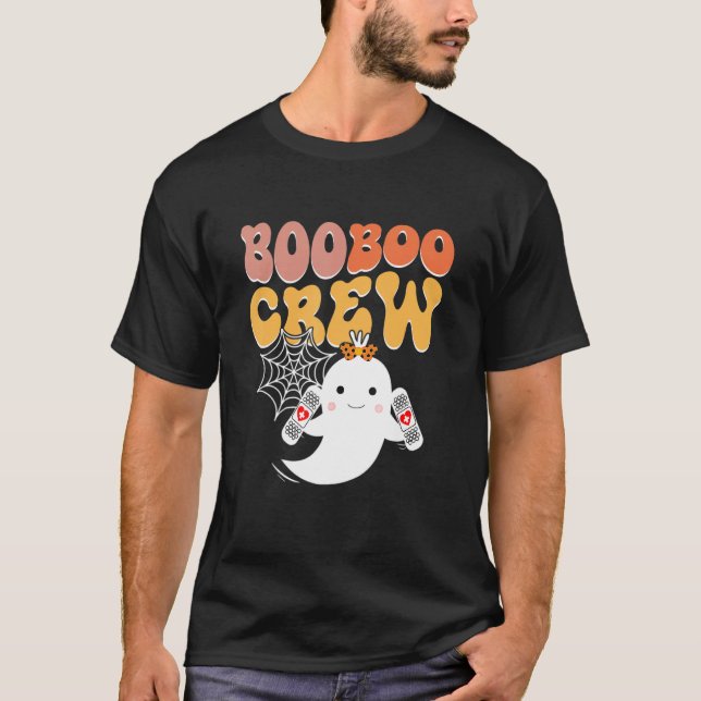T-shirt Boo Boo Crew Nurse Halloween Costume Amusant (Devant)