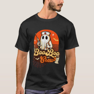 T-shirt Boo Boo Crew Sunset Nurse Ghost Halloween Ghost