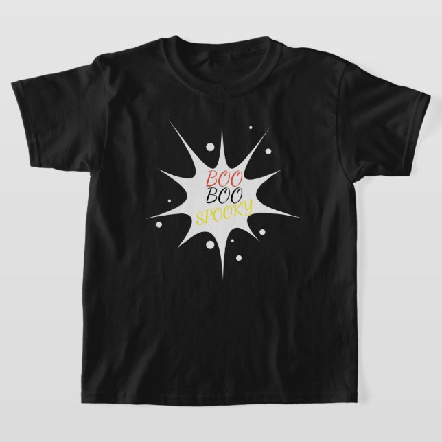 T-shirt Boo Boo Éffrayant Boys Black (Poser)