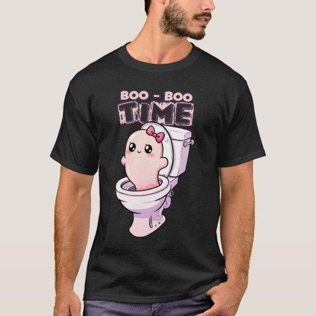 T-shirt Boo-Boo Time - Drôle Design de Toilettes Ghost (Devant)
