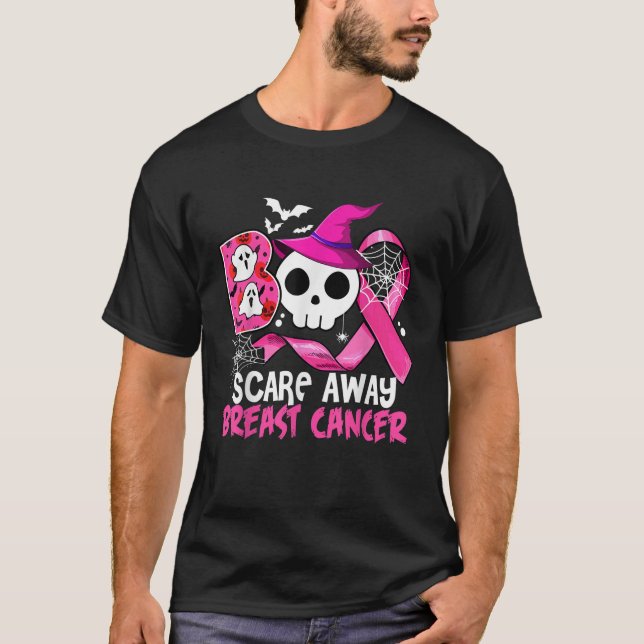 T-shirt Boo Cancer du Sein Peur Away Halloween Costume (Devant)