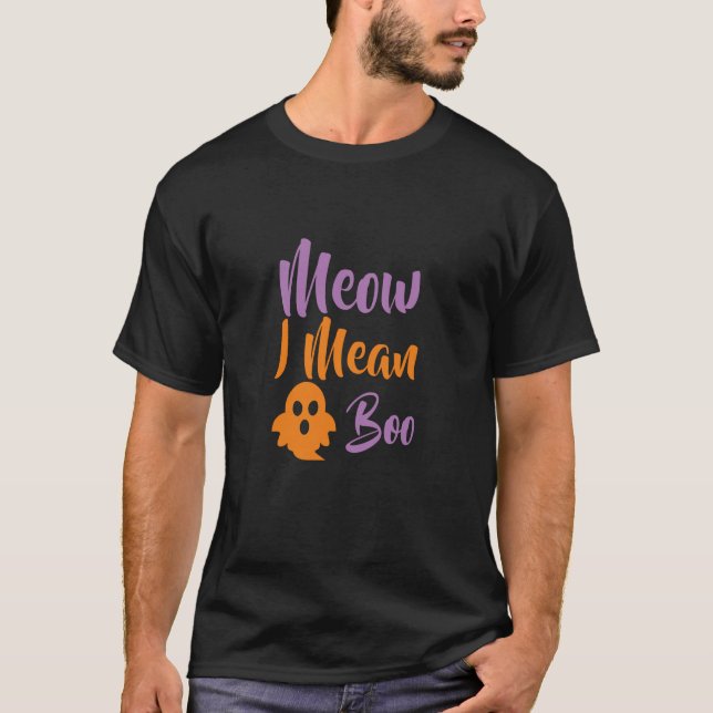 T-shirt Boo-catoween-halloween-drôle (Devant)