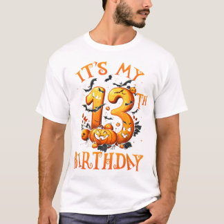 T-shirt Boo C'Est Mon 13E Anniversaire Halloween Citrouill