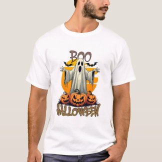 T-shirt Boo Citrouille Éffrayant Haunt