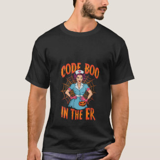 T-shirt Boo Code Femme Dans L'Er Crew Drôle Fantôme Hallow