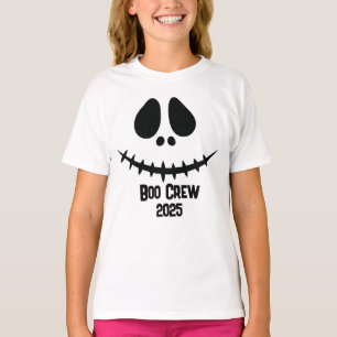 T-shirt Boo Crew 2025 Jack-o'-lantern groupe facial Hallow