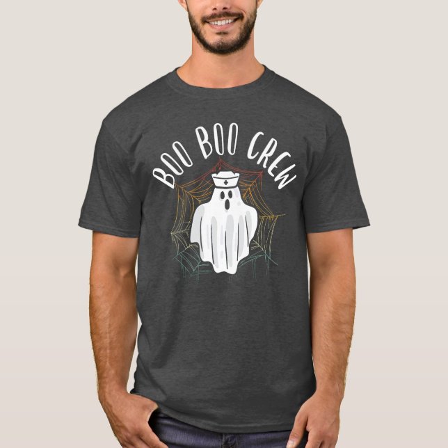 T-shirt Boo Crew Funny Halloween Infirmière Éffrayante Tri (Devant)