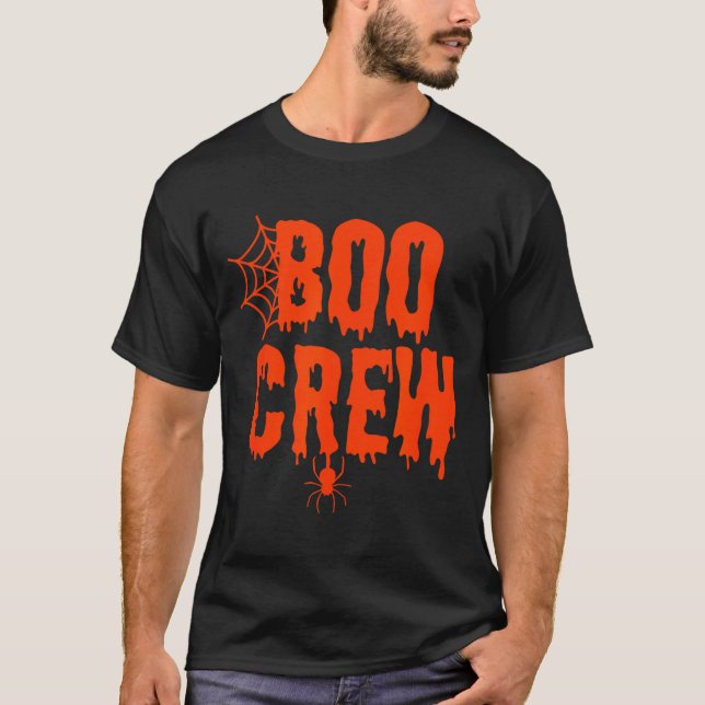T-shirt Boo Crew Funny Halloween Shirt For Group Costume F (Devant)