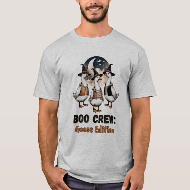 T-shirt Boo Crew Goose Edition Funny Halloween Geese (Devant)