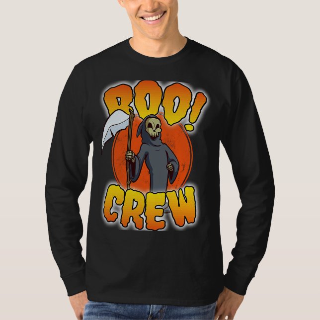 T-shirt Boo Crew Grim Reaper  Cute Matching Halloween Cost (Devant)