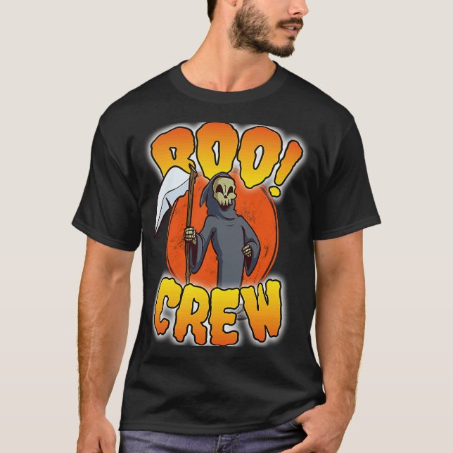 T-shirt Boo Crew Grim Reaper  Cute Matching Halloween Cost (Devant)