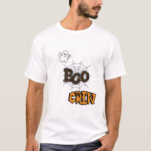 T-shirt Boo Crew Halloween Shirt - Ghost & Spider Web