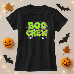 T-shirt BOO CREW Halloween Slime Ghost Bat Halloween