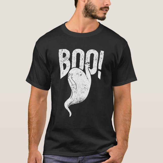 T-shirt Boo Cute Ghost dit Ghosts Éffrayant Halloween Squa (Devant)