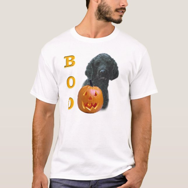 T-shirt Boo de caniche noir (Devant)