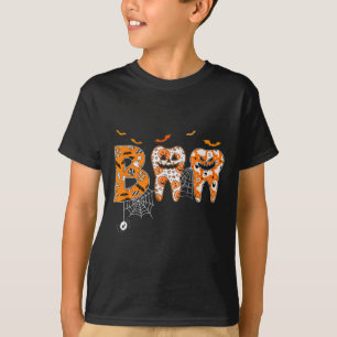 T-shirt Boo Dents Citrouille Dentiste Dental Hygiéniste Ha