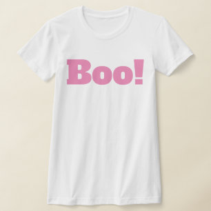 T-shirt Boo d'Halloween rose Pastel